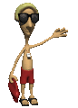 a cool guy waving